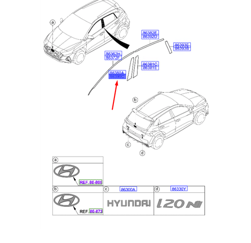 ÖN SAĞ KAPI STİCKERİ İ20 2020 76523-Q0000 HMC